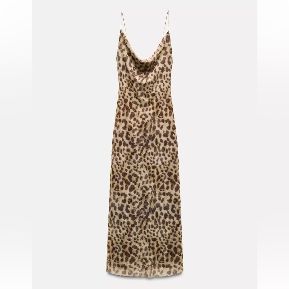 Zara - Leopard Printed Tulle Dress